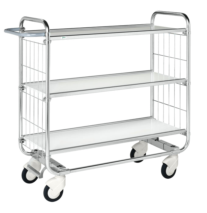 Fleksibel hylletralle, 3 hyller - KM8000-3L-CL - 1000 x 425