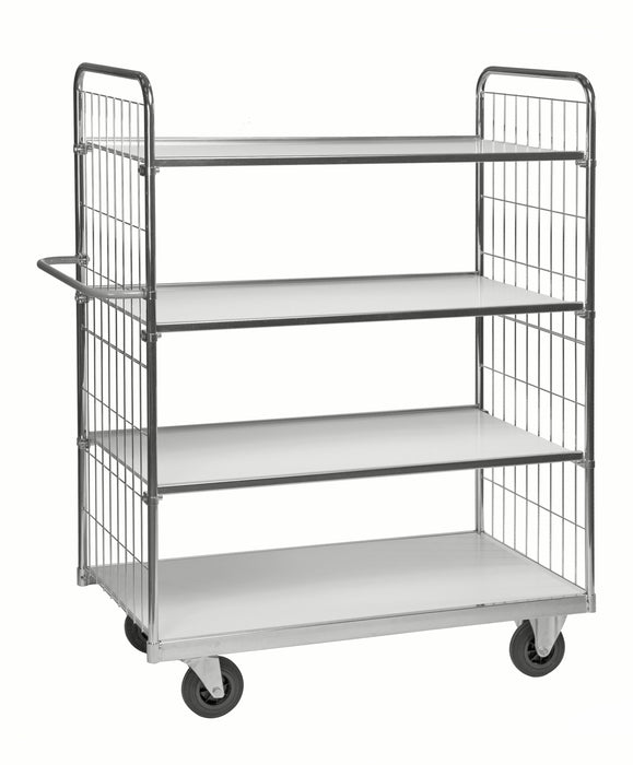 Fleksibel hylletralle, 4 hyller - KM9000-4L - 1400 x 600