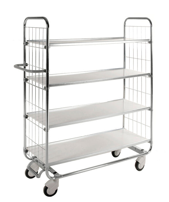 Fleksibel hylletralle, 4 hyller - KM8000-4L-CL, 1000 X 425